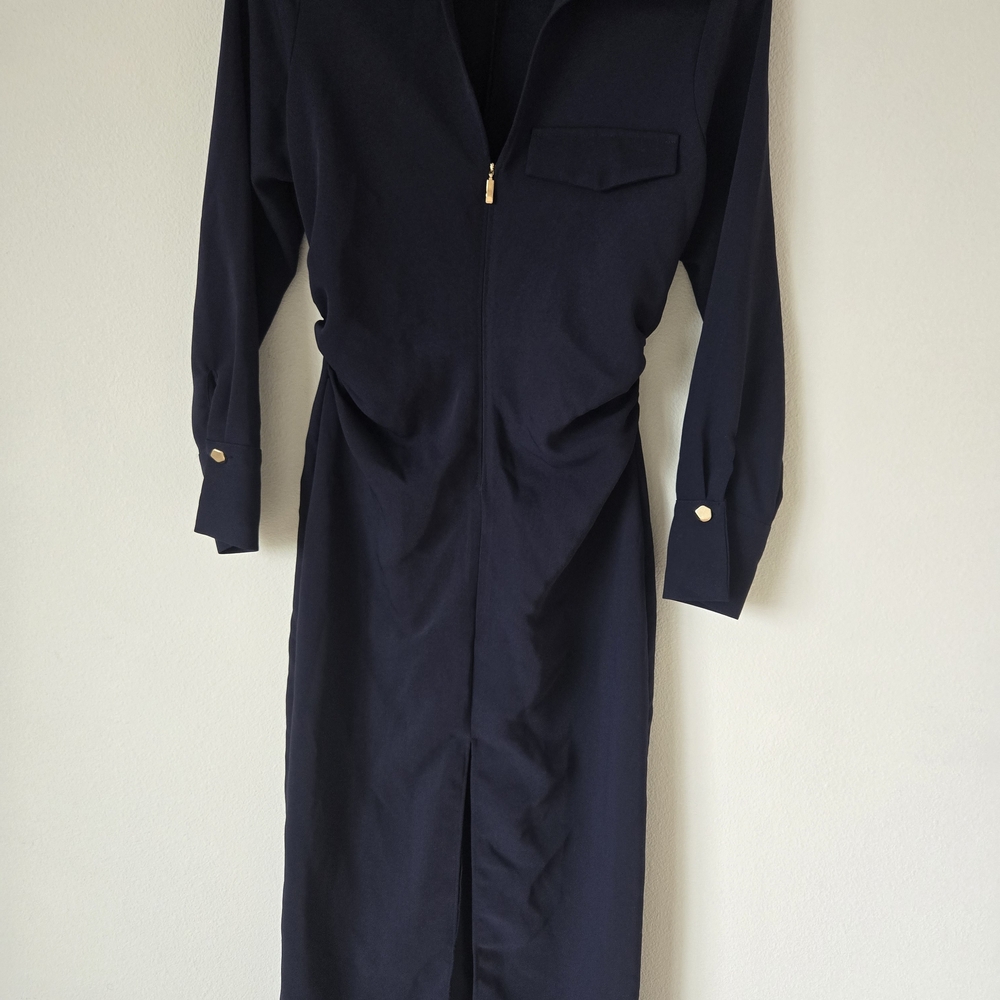 Zara Navy Long Sleeve Dress